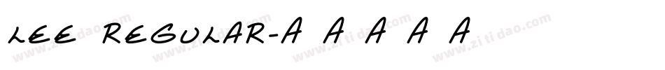 Lee Regular字体转换
